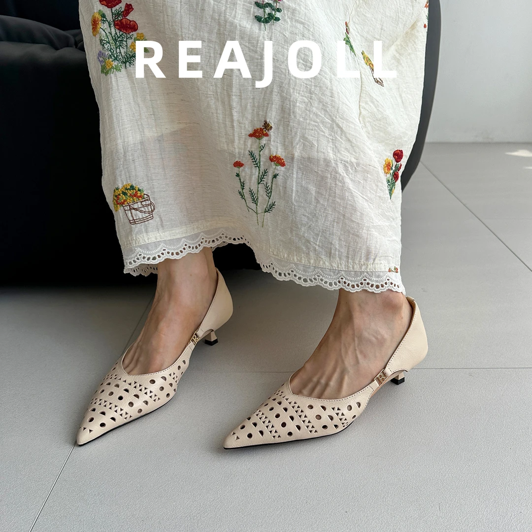 单鞋女鞋新款2025爆款时尚气质法式镂空尖头晚晚不累脚配裙子鞋子