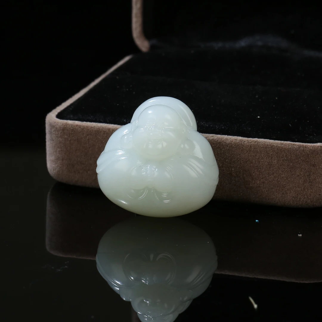 【麦子家族女神节礼物】天然和田玉挂件吊坠抱抱佛玉佛挂坠EDZ015