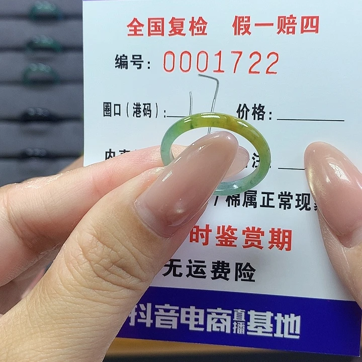 翡翠戒指未镶嵌  1722