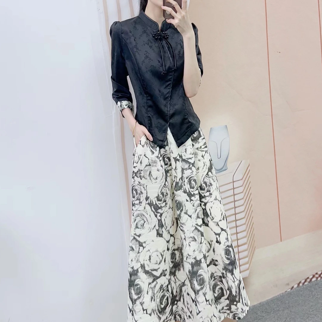 062盘扣小衫+半身裙两件套套裙5062/D5