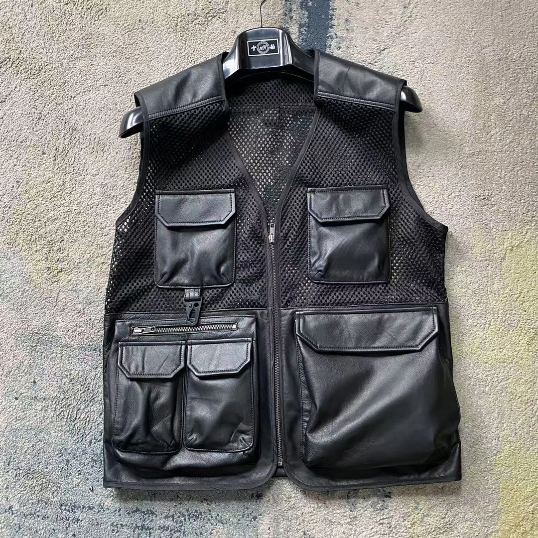 24新款山羊背心男士时尚休闲百搭户外功能马甲潮流经典多口袋