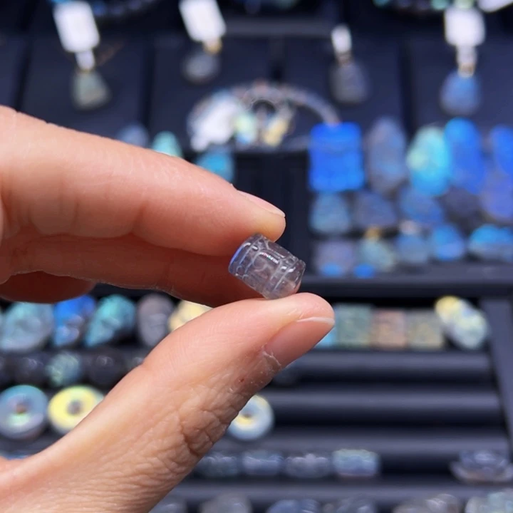 拉长石裸石未镶嵌蜜***姐发裸石