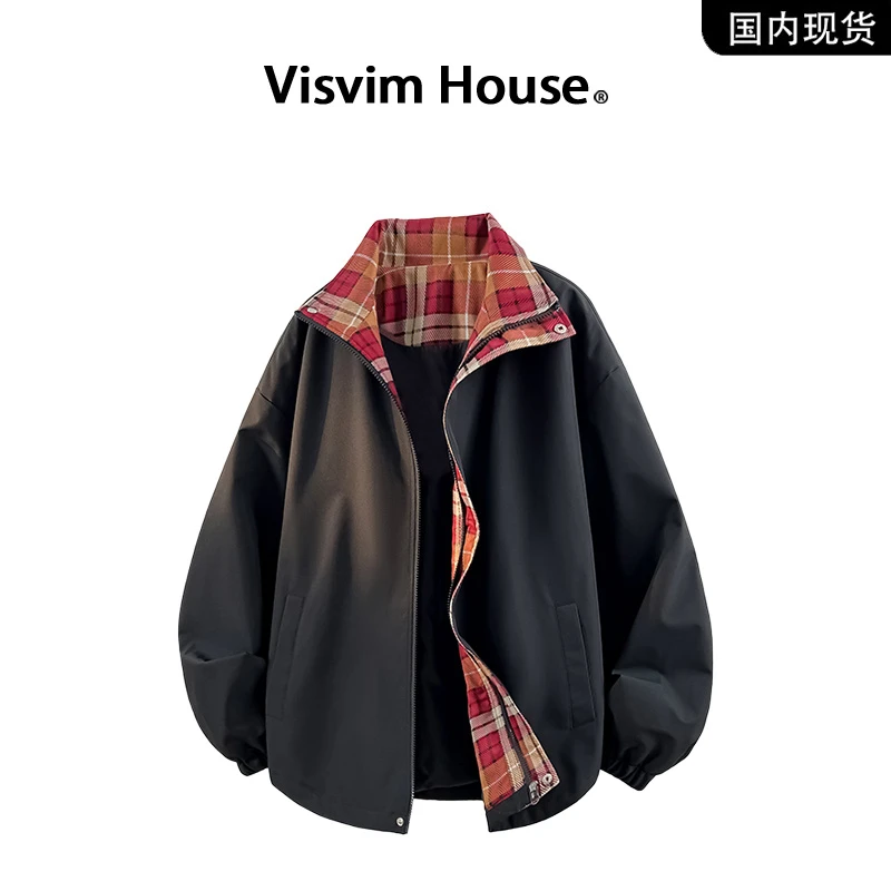 【品牌现货撤柜】VISVIM HOUSE春秋季新款宽松休闲拼接夹克外套男士