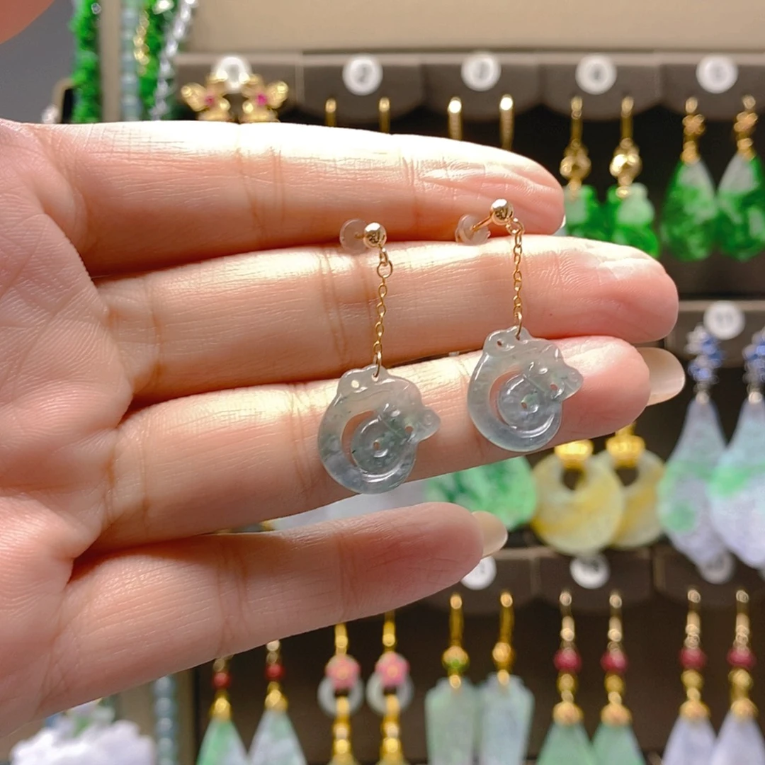 未镶嵌翡翠耳饰翡翠