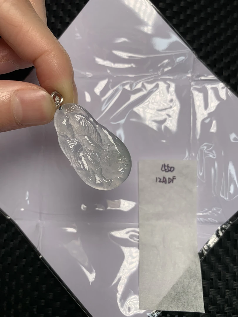 天然缅甸翡翠A货18K金镶嵌 12ADF