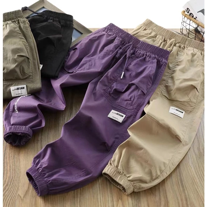 男童裤子夏季薄款宽松工装裤2025新款儿童夏装防蚊裤中大童夏款潮