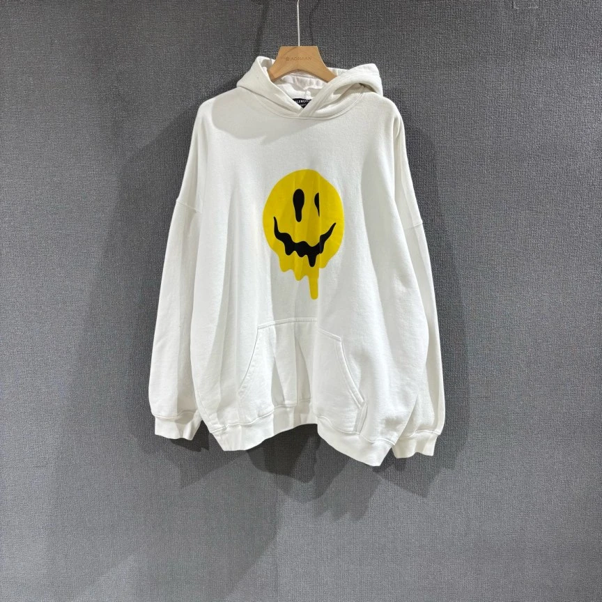 未使用 Balenciaga/巴黎世家 融化笑脸帽衫卫衣 带吊xxs码/9496