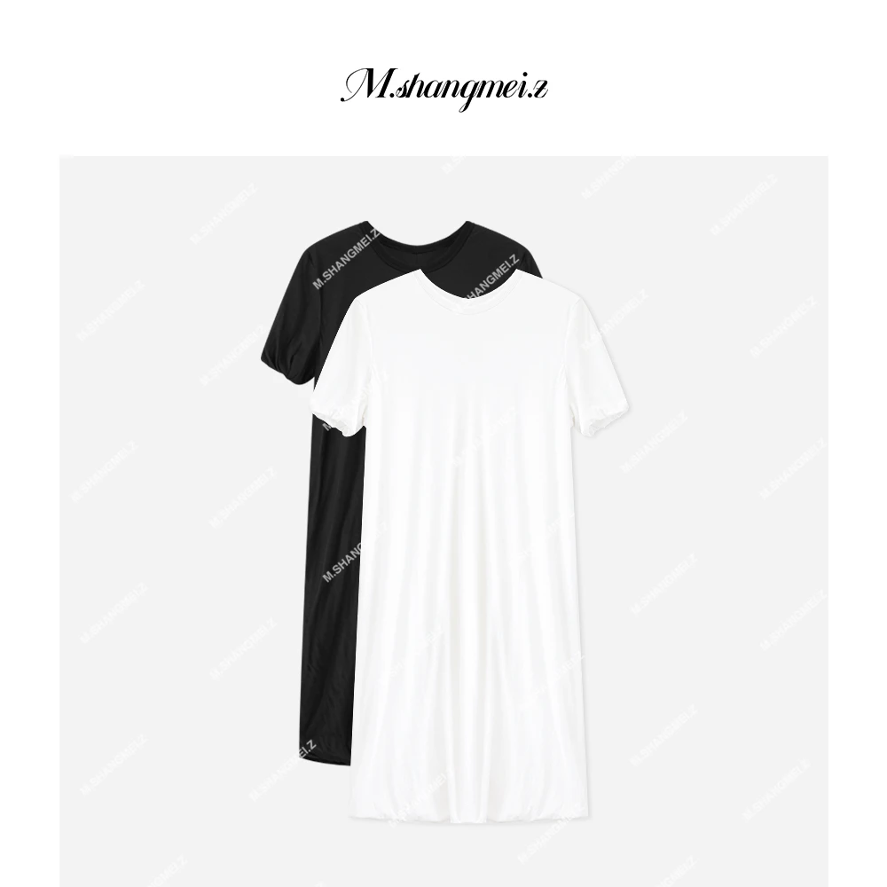 M.SHANGMEI.Z/沐熙【松弛感】美大哥舒适休闲后中线连衣裙X062615