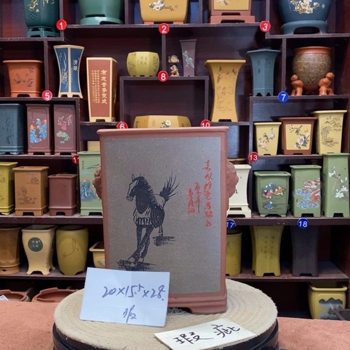 朱泥花盆紫砂作品