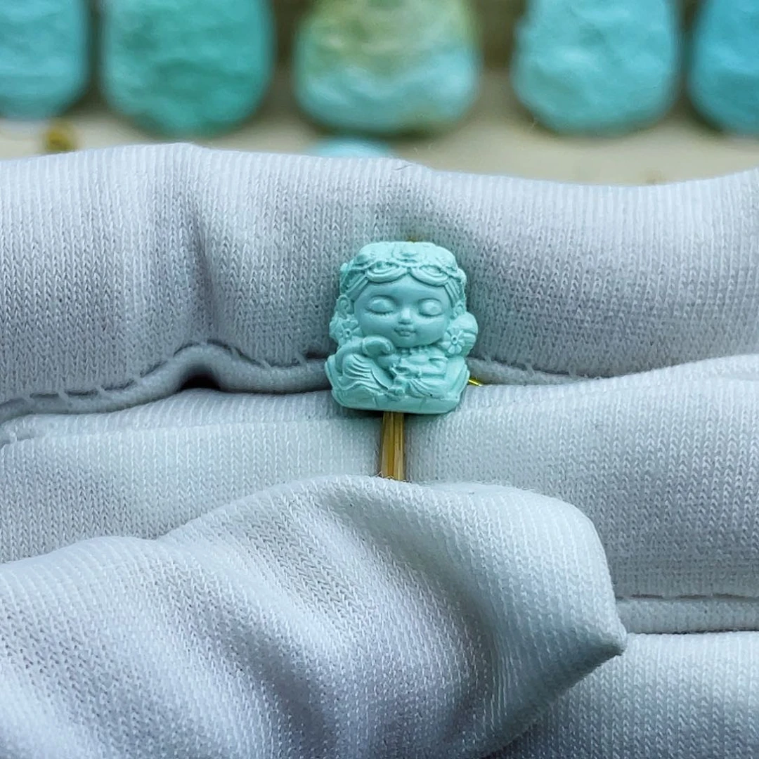 未镶嵌绿松石珠宝半成品