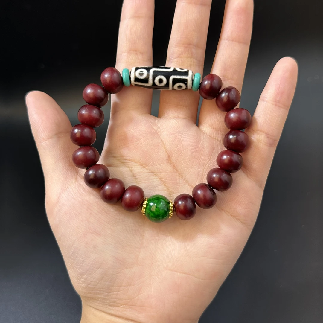 藏传大师满绿虬宝九眼珠编制手串A03-14