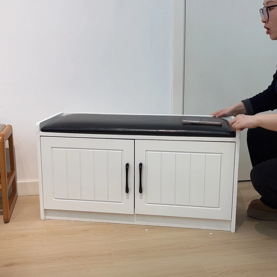 木（非红木类）清仓福利白色换鞋凳80*32*45