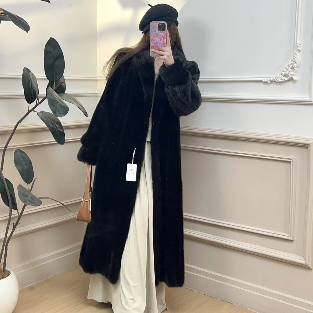 C31黑茶色系逆毛青果领显瘦气质减龄款流光风女款外套