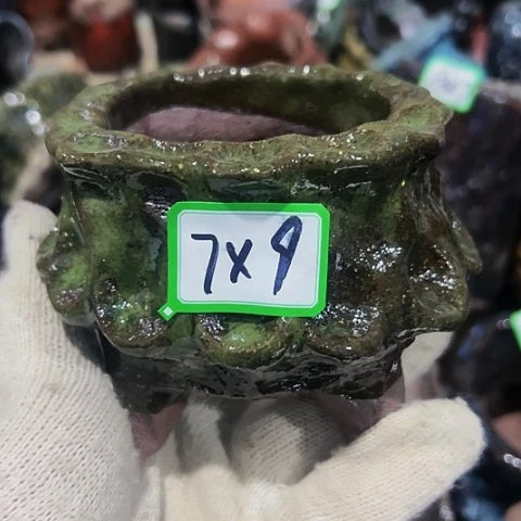 红陶粗陶花盆手工