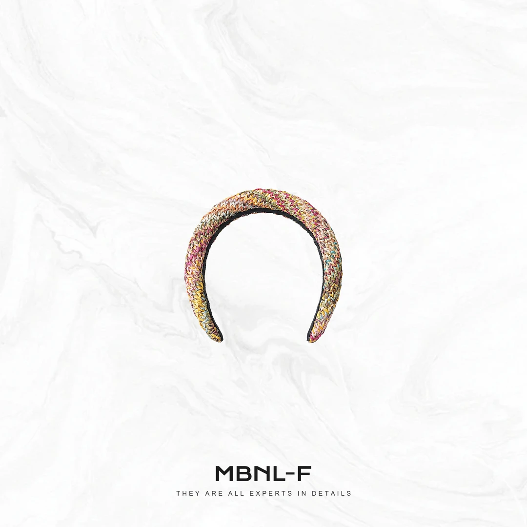 MBNL-F“小彩发箍” 高定拉菲草日常百搭气质发箍 秦磊XM-XFS1200
