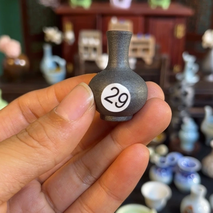 摆件微陶老王迷你花瓶