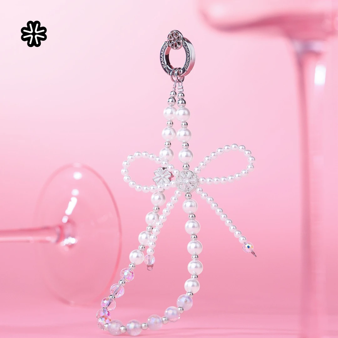 kakaskin/卡卡思手机挂链精致时尚蝴蝶结珠饰手机链网红挂件挂饰