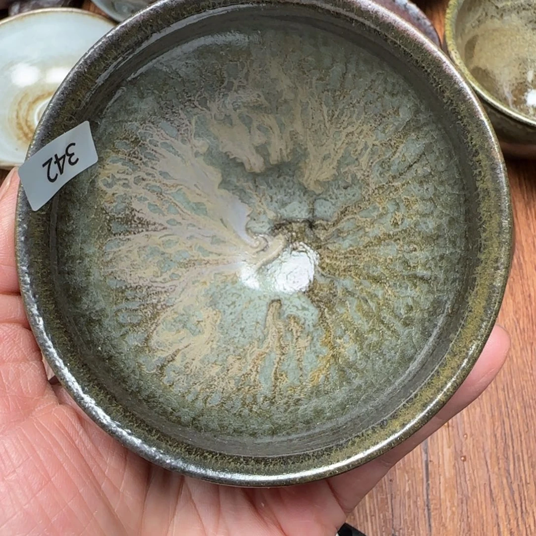 柴烧建盏茶盏茶杯342