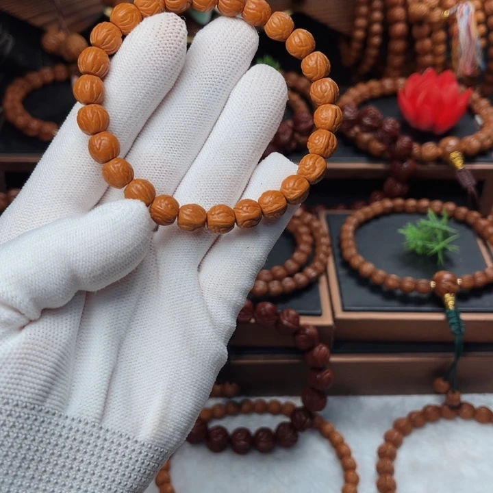 吊坠桃核不****终09金玉龙手串顶货