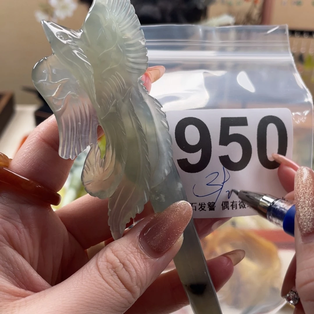 蛇纹石玉发饰未镶嵌