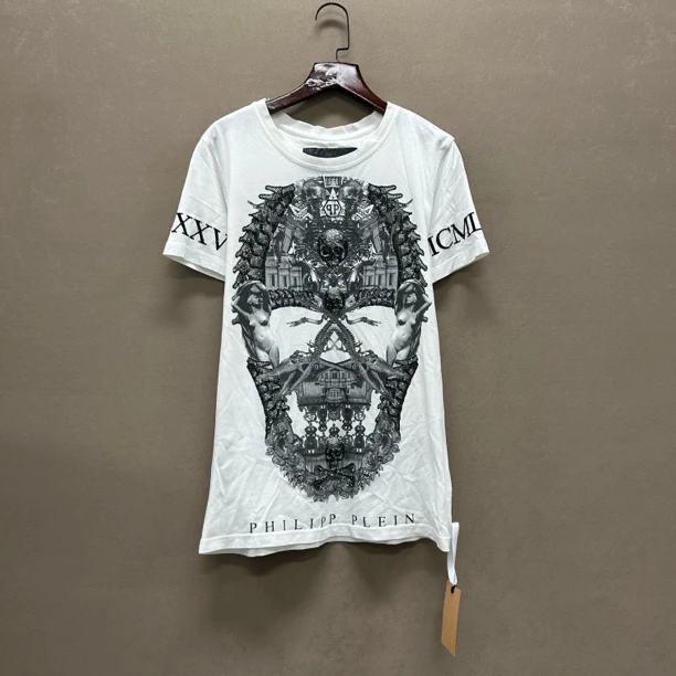 99新 maje Philipp  Plein PP水钻骷髅头短袖（pm）ys000224