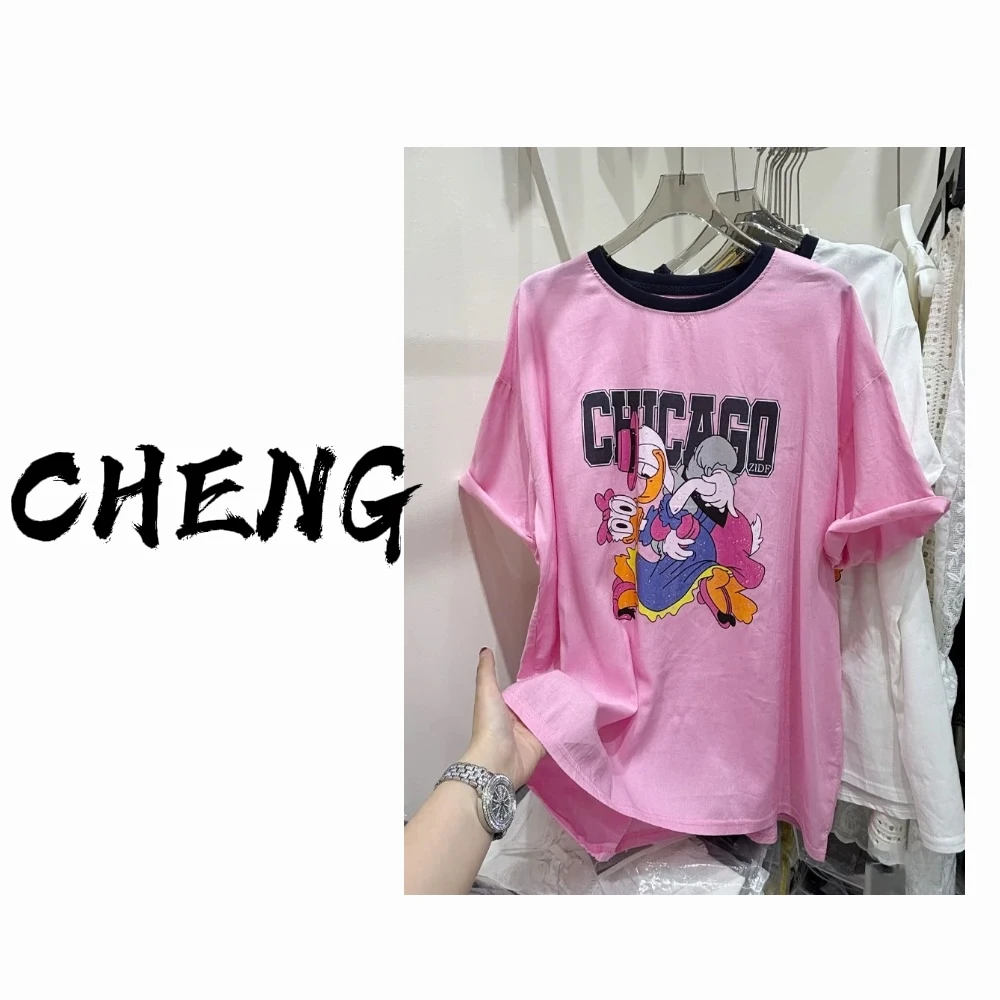 卡通短袖通勤休闲风T恤时尚圆领夏季 H0262