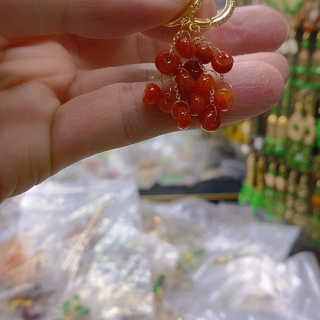 翡翠合金耳饰翡翠