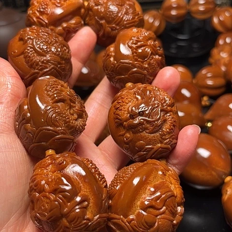 蓝***恋橄榄核手串/手链龙财
