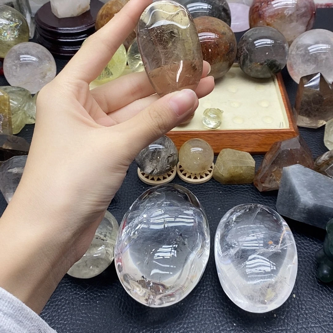 水晶未镶嵌珠宝半成品100水晶石