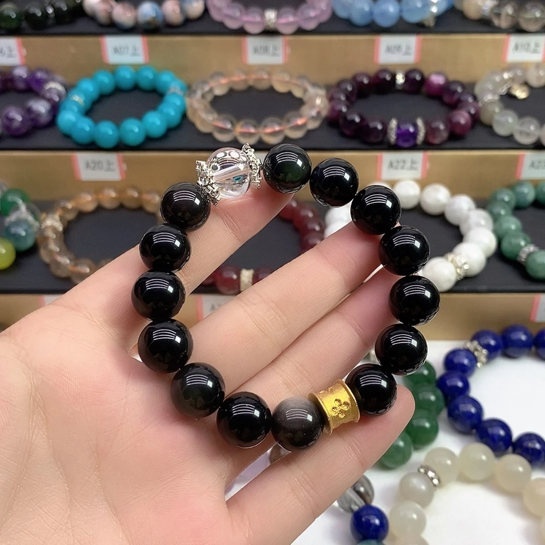 水晶手链未镶嵌黑曜石