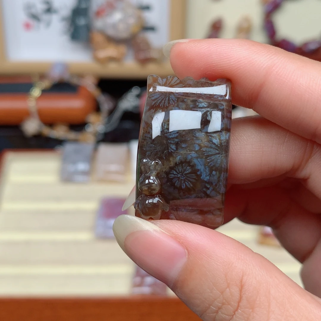硅化玉珊瑚玉未镶嵌