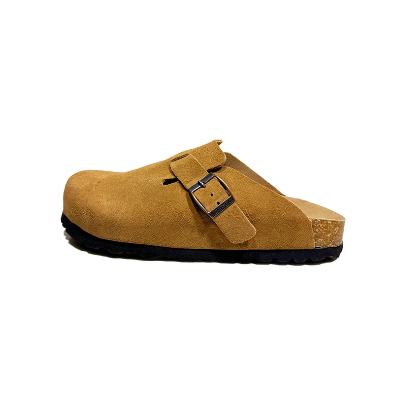 早秋穿搭时尚勃肯鞋包头半拖网红百搭女鞋厚底增高半拖勃肯鞋女款