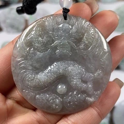 翡翠颈饰未镶嵌龙行天下福利