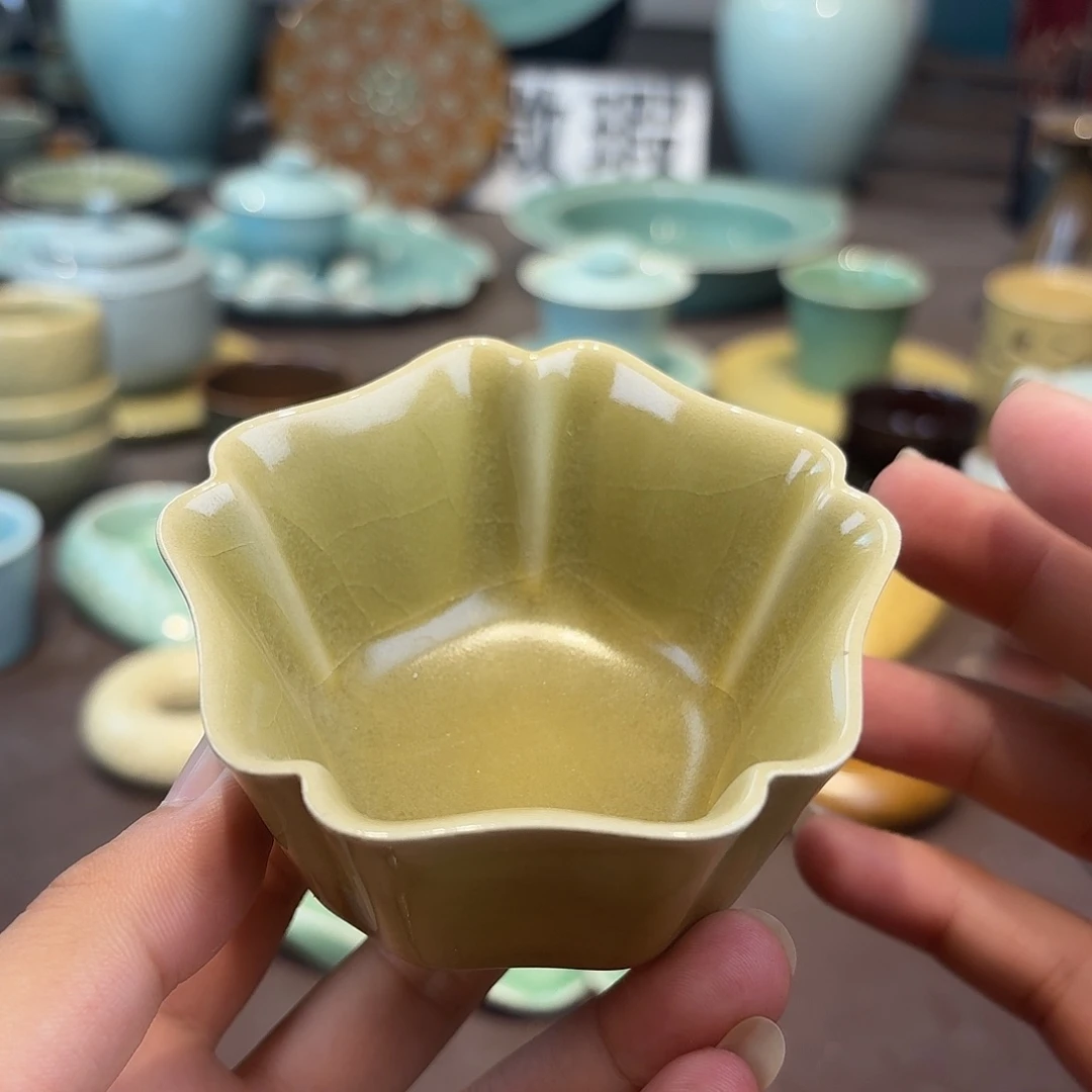 龙泉青瓷茶具微瑕