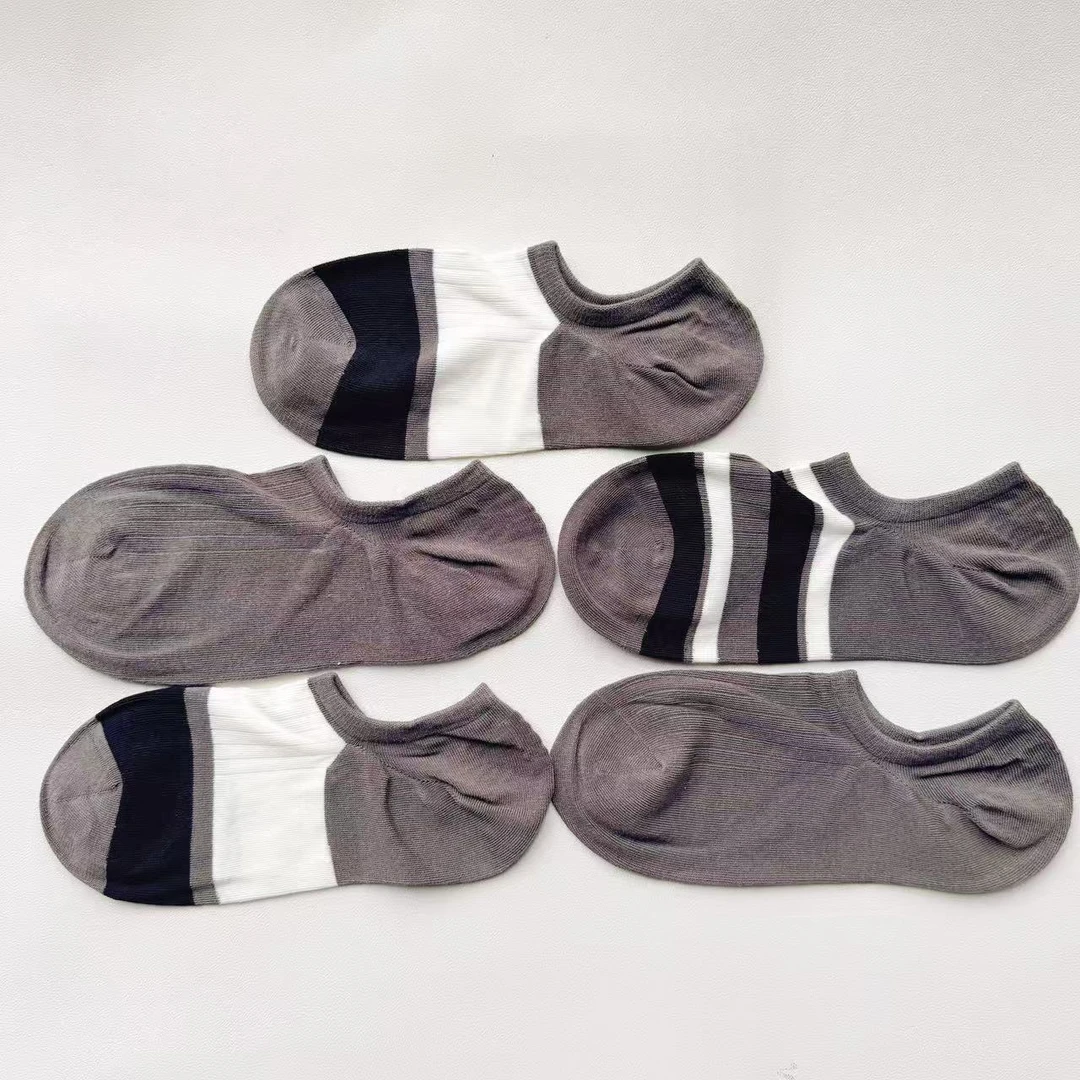 【粉丝福利 2单减5元】5双男士夏季短袜船袜薄款吸汗透气防臭袜子