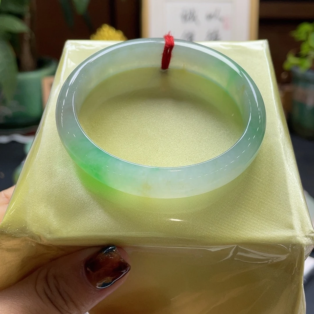 翡翠未镶嵌手镯35号54.8