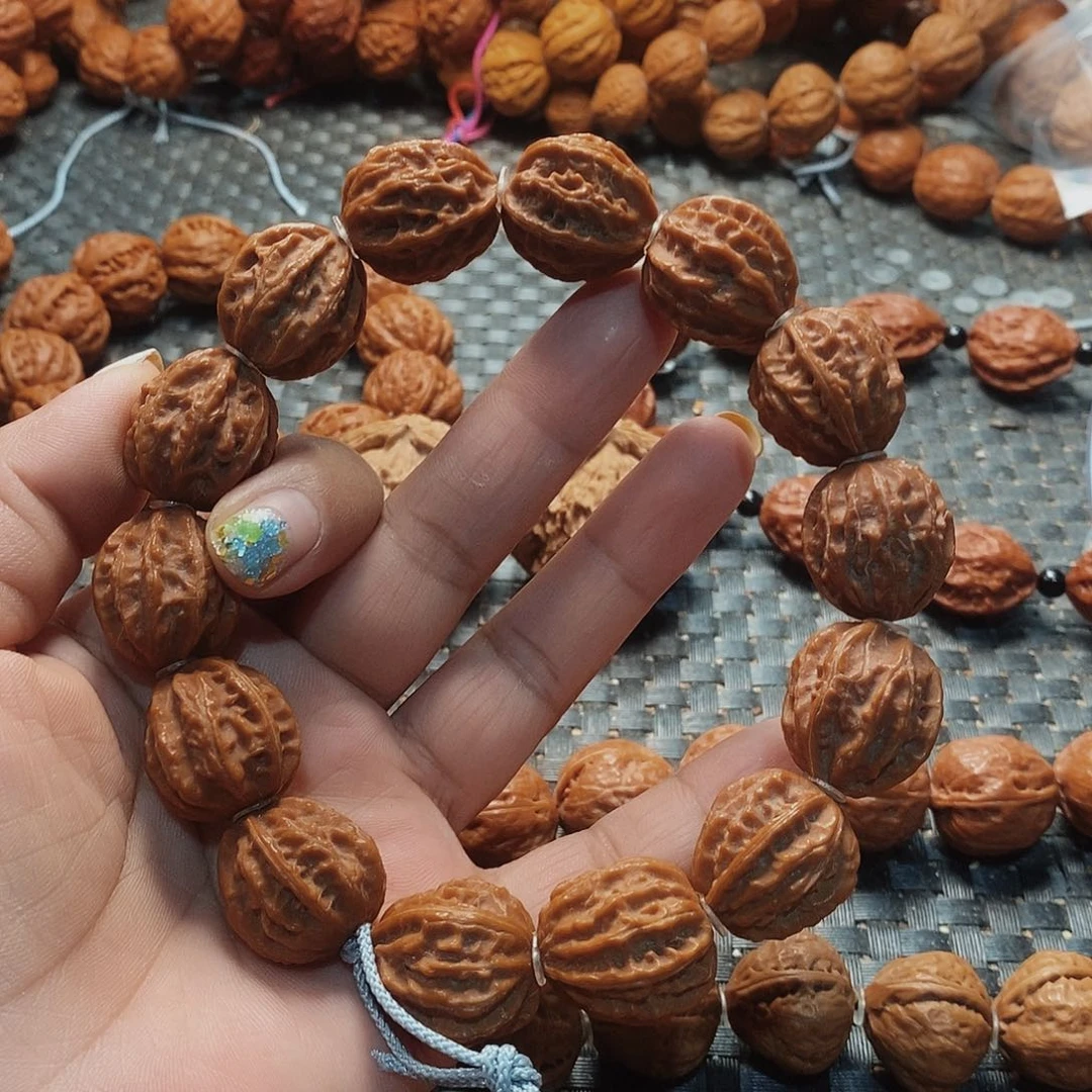 文玩核桃手串粗筋八棱