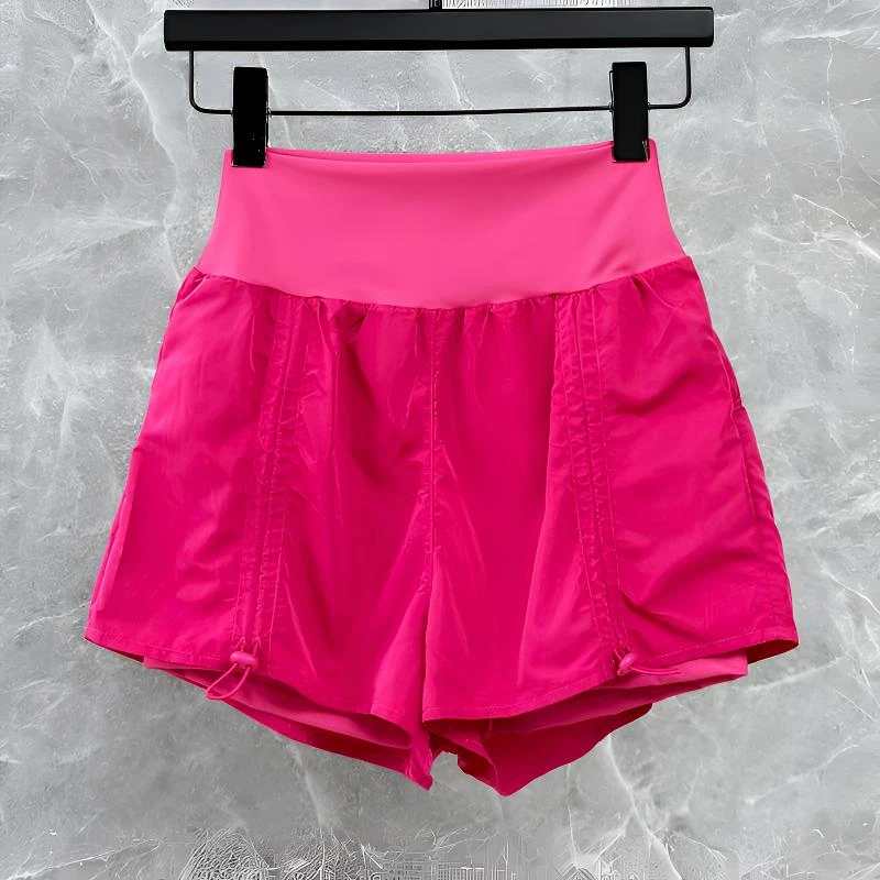 女短裤透气松紧带跑步运动短裤纯色健身裙裤百搭弹力速干瑜伽热裤