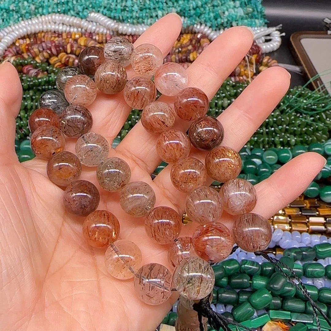你***好玛瑙/玉髓合金珠宝半成品黑金超七拍两94发一条