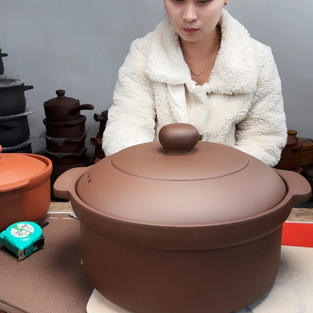 紫砂砂锅7升正品无暇