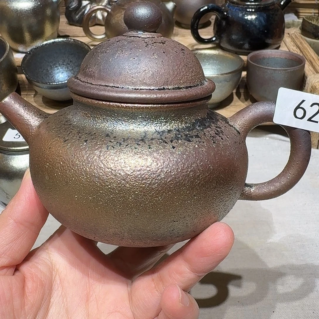 燕***飞壶建水紫陶紫泥柴烧壶