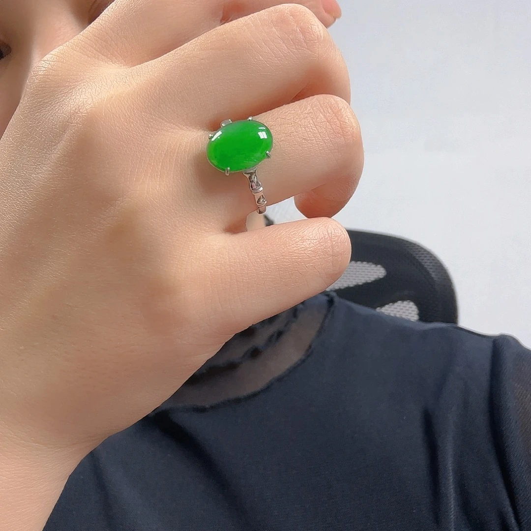 翡翠银S925镶嵌吊坠(不含链)