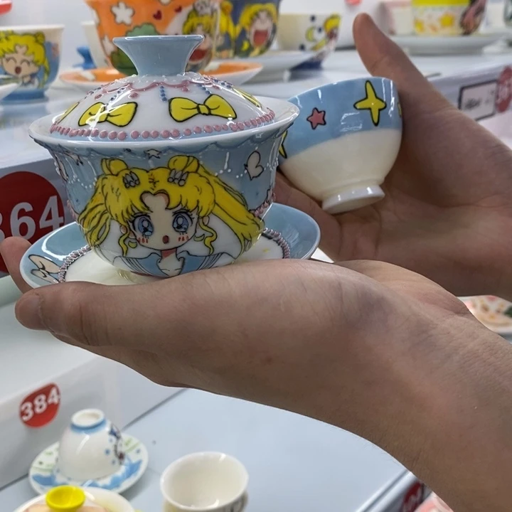 高温釉下彩纯手绘手工