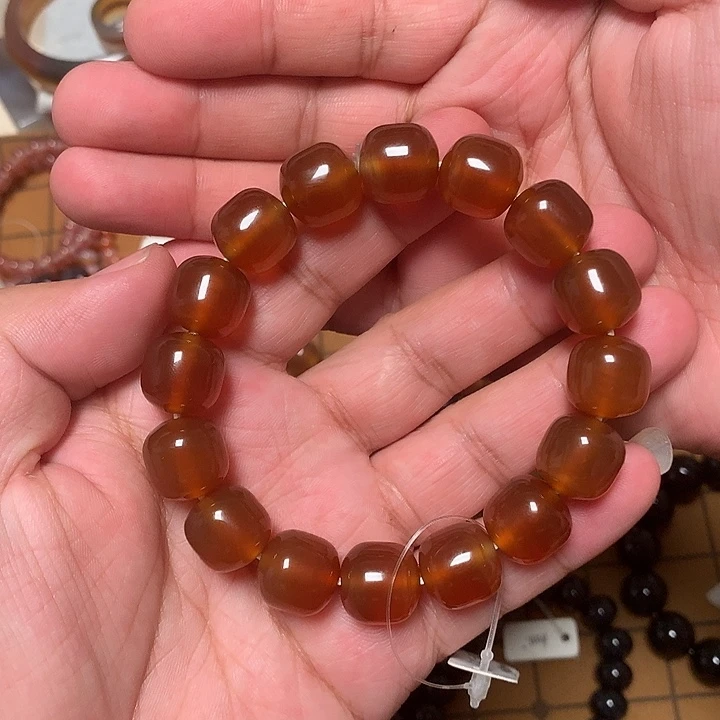 春***雨玛瑙/玉髓手串未镶嵌