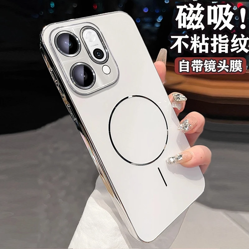 适用opporeno14镜头全包防摔手机壳新款炫光reno14pro简约潮磁吸