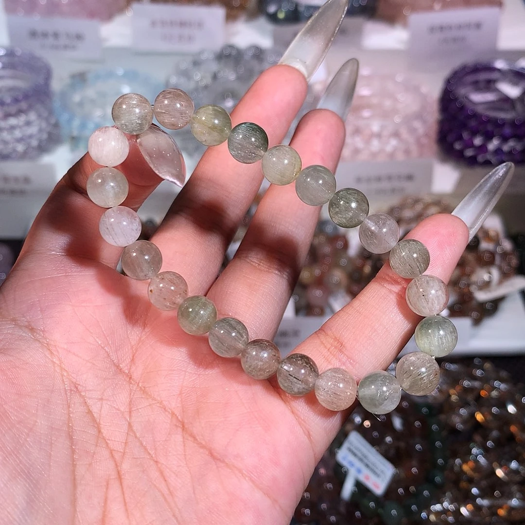 未镶嵌手链水晶冰淇淋绿兔毛8