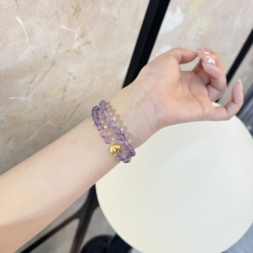 源源手作*浅紫金谣手串E FL14