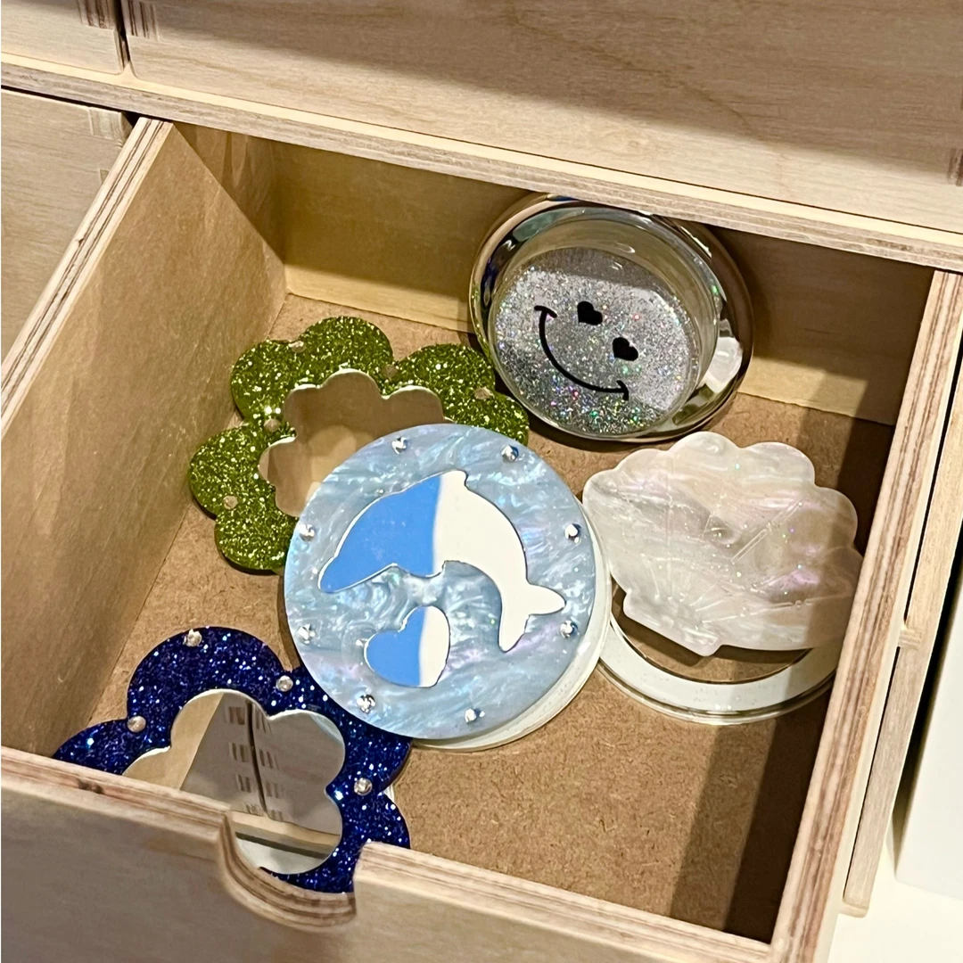 ssself个性海豚贝壳皮质爱心磁吸可伸缩气囊支架集合百搭通用艺术