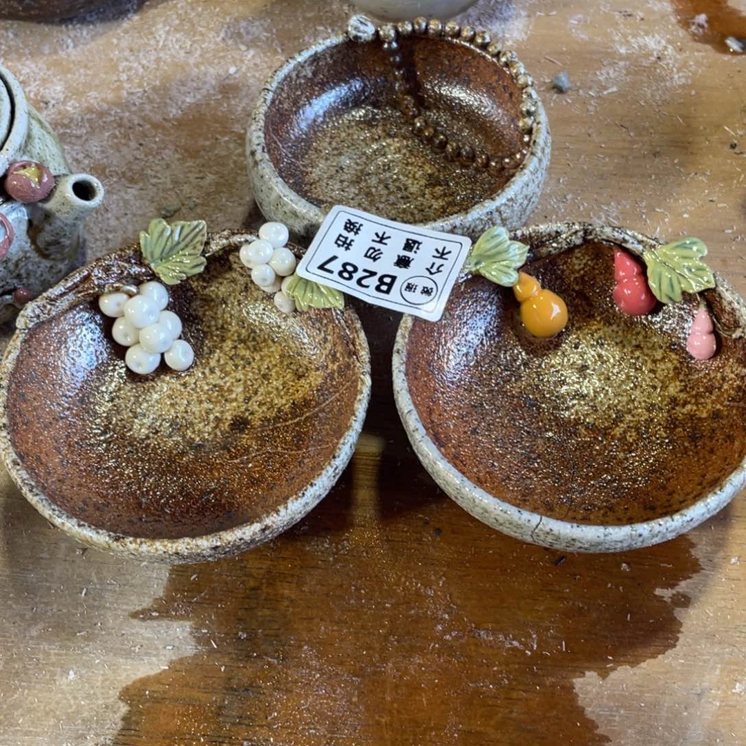 我***田陶纯手工柴烧茶壶茶具瑕瑕瑕摆件摆件