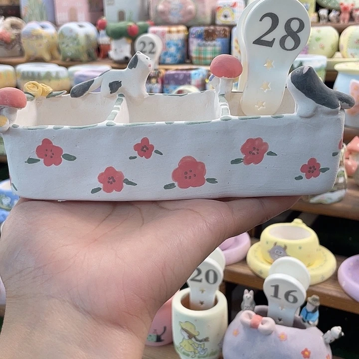 28…..手工手绘花盆